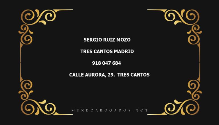 abogado Sergio Ruiz Mozo en la localidad de Tres Cantos