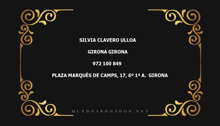 abogado Silvia Clavero Ulloa en la localidad de Girona