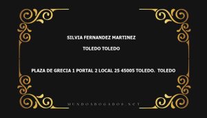 abogado Silvia Fernandez Martinez en la localidad de Toledo