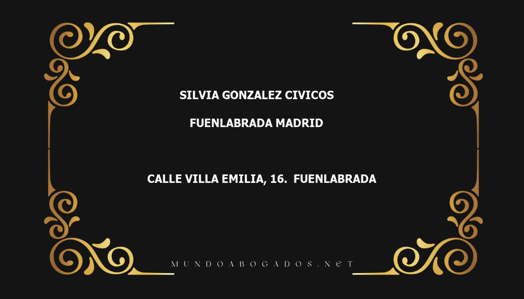 abogado Silvia Gonzalez Civicos en la localidad de Fuenlabrada