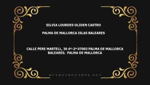 abogado Silvia Lourdes Oliden Castro en la localidad de Palma de Mallorca