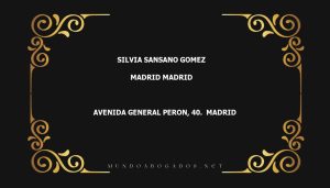 abogado Silvia Sansano Gomez en la localidad de Madrid