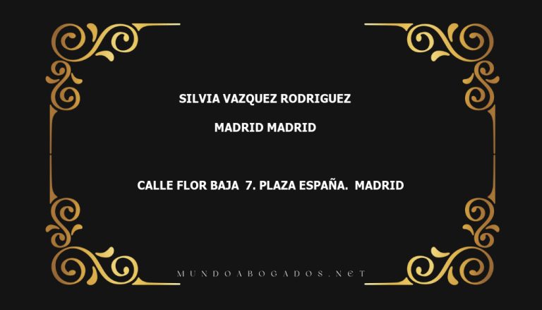 abogado Silvia Vazquez Rodriguez en la localidad de Madrid