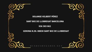 abogado Solange Hilbert Pérez en la localidad de Sant Boi de Llobregat