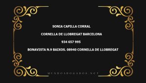 abogado Sonia Capilla Corral en la localidad de Cornella de Llobregat