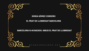 abogado Sonia Gómez Cordero en la localidad de El Prat de Llobregat