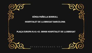 abogado Sònia Pañella Borrull en la localidad de Hospitalet de Llobregat