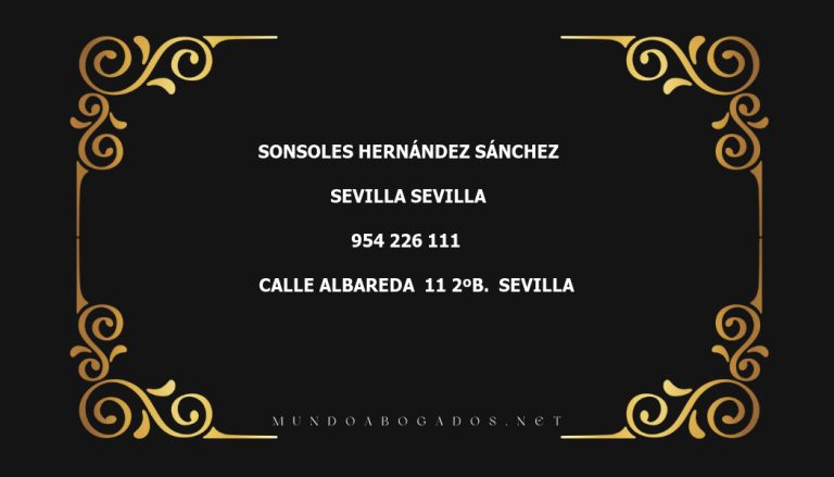 abogado Sonsoles Hernández Sánchez en la localidad de Sevilla