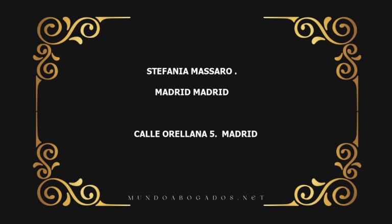 abogado Stefania Massaro . en la localidad de Madrid