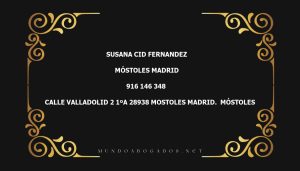 abogado Susana Cid Fernandez en la localidad de Móstoles