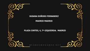 abogado Susana Doñoro Fernandez en la localidad de Madrid