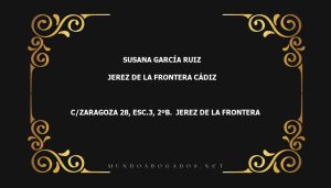 abogado Susana García Ruiz en la localidad de Jerez de la Frontera