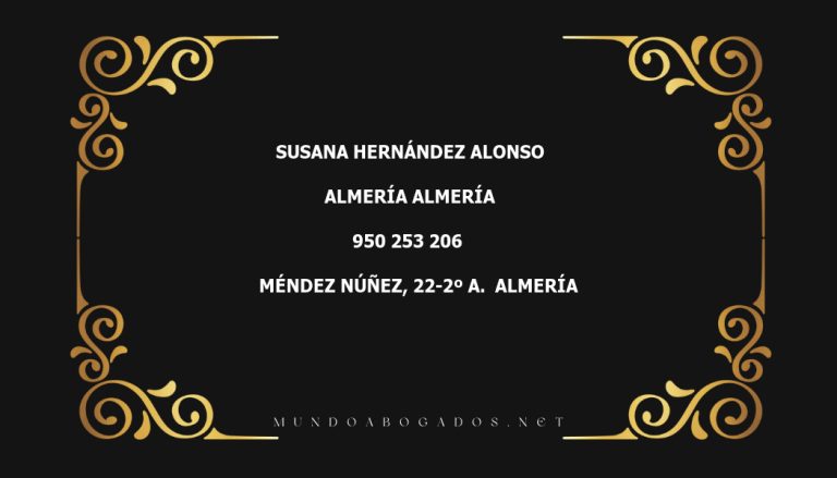 abogado Susana Hernández Alonso en la localidad de Almería