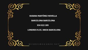 abogado Susana Martínez Novella en la localidad de Barcelona