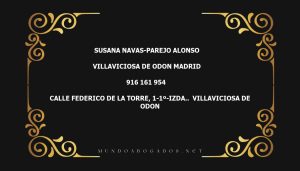 abogado Susana Navas-Parejo Alonso en la localidad de Villaviciosa de Odon