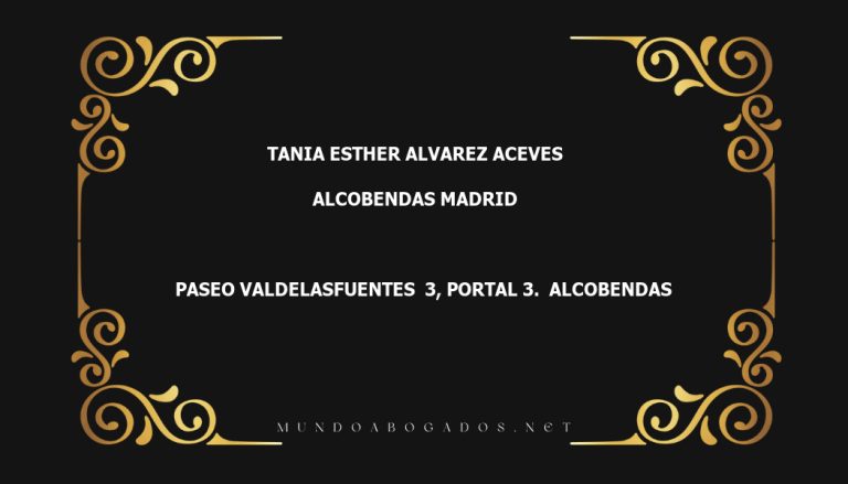 abogado Tania Esther Alvarez Aceves en la localidad de Alcobendas