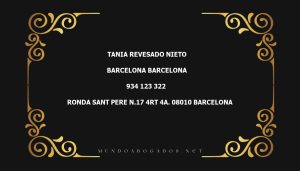 abogado Tania Revesado Nieto en la localidad de Barcelona