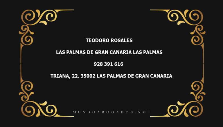 abogado Teodoro Rosales en la localidad de Las Palmas de Gran Canaria