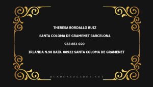 abogado Theresa Bordallo Ruiz en la localidad de Santa Coloma de Gramenet