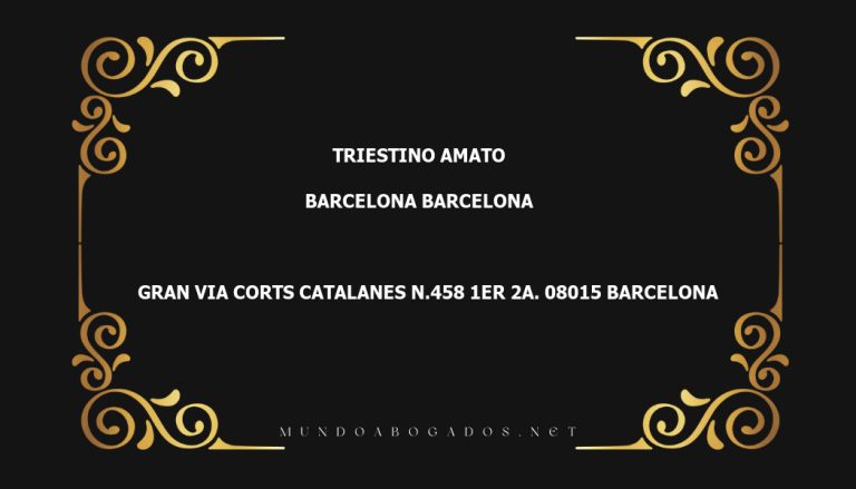 abogado Triestino Amato en la localidad de Barcelona