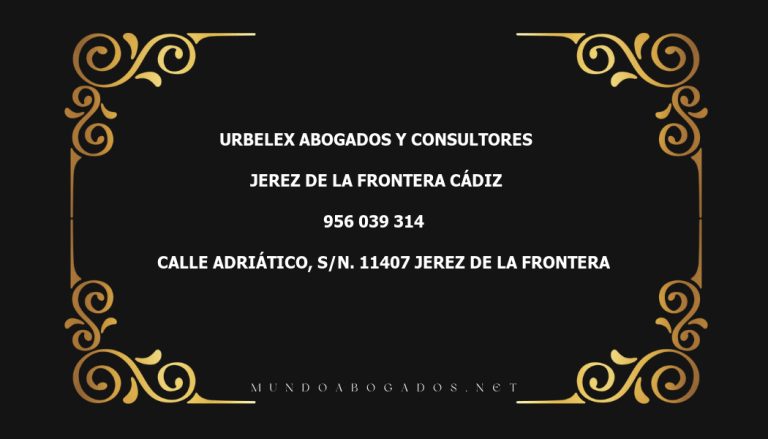 abogado Urbelex Abogados Y Consultores en la localidad de Jerez de la Frontera