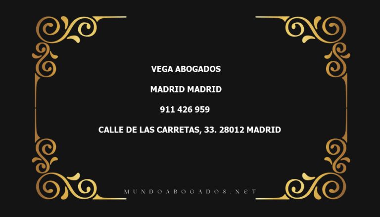 abogado Vega Abogados en la localidad de Madrid