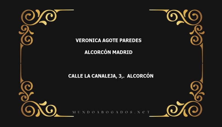 abogado Veronica Agote Paredes en la localidad de Alcorcón