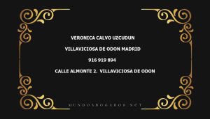 abogado Veronica Calvo Uzcudun en la localidad de Villaviciosa de Odon