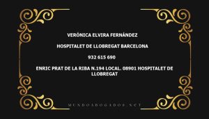 abogado Verónica Elvira Fernández en la localidad de Hospitalet de Llobregat