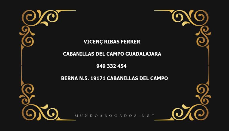 abogado Vicenç Ribas Ferrer en la localidad de Cabanillas del Campo