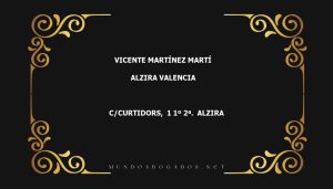 abogado Vicente Martínez Martí en la localidad de Alzira