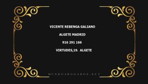 abogado Vicente Rebenga Galiano en la localidad de Algete