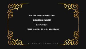 abogado Victor Gallardo Palomo en la localidad de Alcorcón