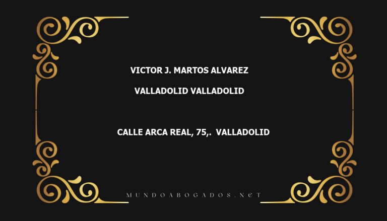 abogado Victor J. Martos Alvarez en la localidad de Valladolid