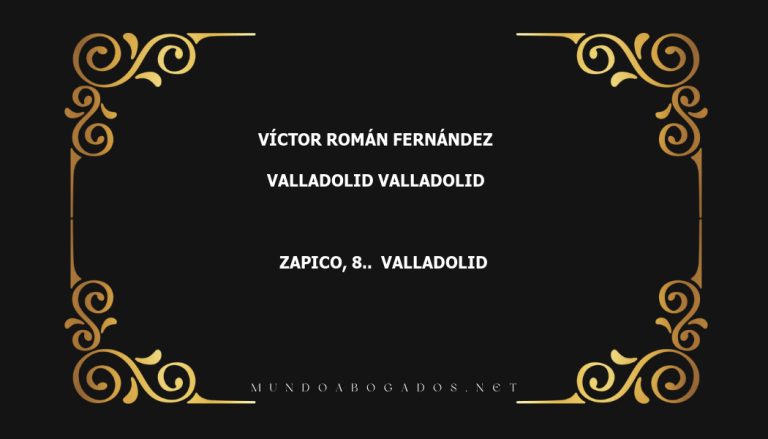 abogado Víctor Román Fernández en la localidad de Valladolid