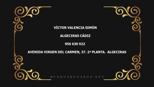 abogado Víctor Valencia Simón en la localidad de Algeciras