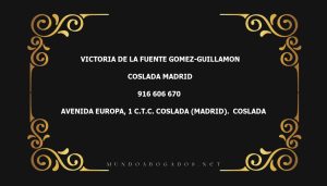 abogado Victoria De La Fuente Gomez-Guillamon en la localidad de Coslada