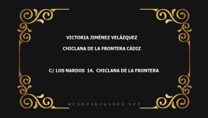 abogado Victoria Jiménez Velázquez en la localidad de Chiclana de la Frontera