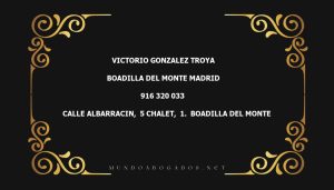 abogado Victorio Gonzalez Troya en la localidad de Boadilla del Monte