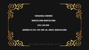 abogado Virginia Crener en la localidad de Barcelona