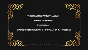 abogado Virginia Ines Parra Villegas en la localidad de Móstoles