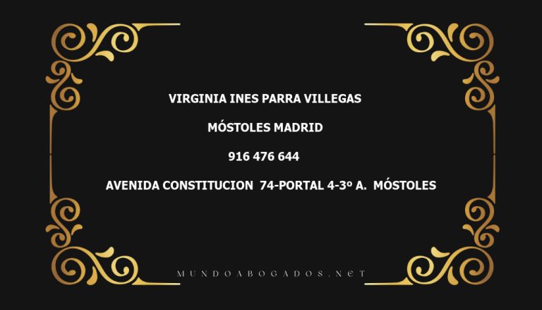 abogado Virginia Ines Parra Villegas en la localidad de Móstoles