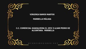 abogado Virginia Ramos Martos en la localidad de Marbella