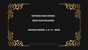 abogado Virtudes Marí Ferrer en la localidad de Ibiza