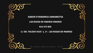 abogado Xabier Etxebarria Zarrabeitia en la localidad de Las Rozas de Madrid