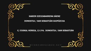 abogado Xabier Ezeizabarrena Sáenz en la localidad de Donostia / San Sebastián