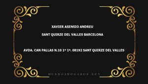 abogado Xavier Asensio Andreu en la localidad de Sant Quirze del Valles