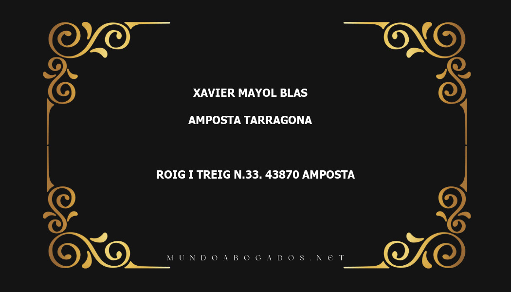 abogado Xavier Mayol Blas en la localidad de Amposta