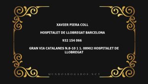 abogado Xavier Piera Coll en la localidad de Hospitalet de Llobregat