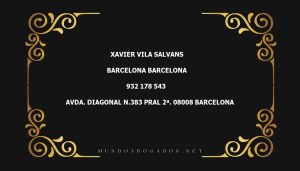 abogado Xavier Vila Salvans en la localidad de Barcelona